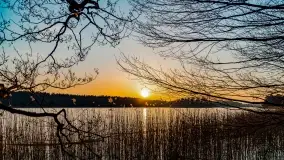 Zachód słońca nad jeziorem Wydmińskim, marzec 2022 - zdjęcie 28