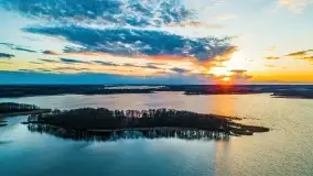 Zachód słońca nad jeziorem Stręgiel - zdjęcie 19