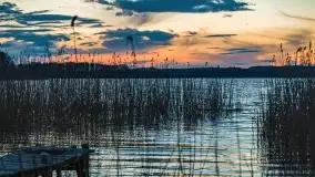 Zachód słońca nad jeziorem Stręgiel - zdjęcie 16