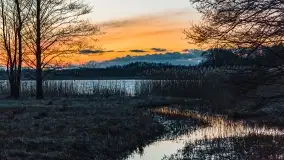 Zachód słońca nad jeziorem Stręgiel - zdjęcie 35