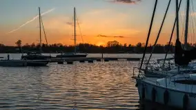 Zachód słońca nad jeziorem Boczne, widoczny z Rydzewa - zdjęcie 38