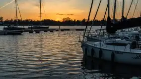 Zachód słońca nad jeziorem Boczne, widoczny z Rydzewa - zdjęcie 22