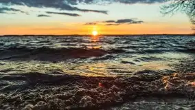 Zachód słońca nad jeziorem Dobskim, kwiecień 2022 - zdjęcie 32