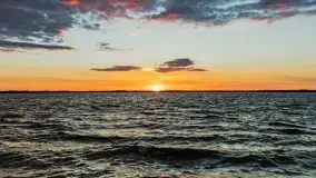 Zachód słońca nad jeziorem Dobskim, kwiecień 2022 - zdjęcie 44