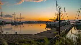 Wschód słońca nad jeziorem Mamry, Stanica Wodna Kietlice, czerwiec 2022 - zdjęcie 5