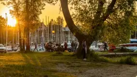 Zachód słońca w porcie AZS Wilkasy - zdjęcie 6