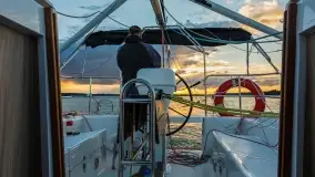 Zachód słońca podczas naszego rejsu, lipiec 2022 - zdjęcie 2