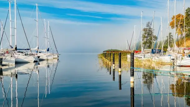Poranek w Bocianim Gnieździe i te... mgły nad jeziorem Ryńskim - zdjęcie 2