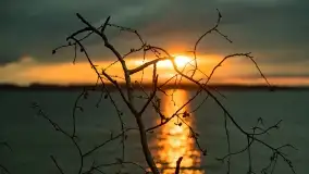 Pochmurny zachód słońca w Pierkunowie nad Kisajnem - zdjęcie 5