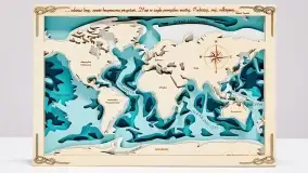 Drewniane mapy morskie i Mazur od Pracowni Twórczej Avocado - zdjęcie 12