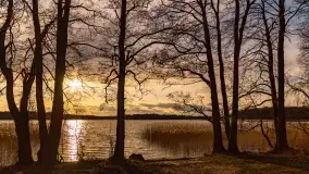 Mazurski zachód słońca, luty 2020 - zdjęcie 1