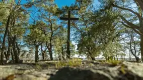 Cmentarz wojenny Jagerhohe i jezioro Święcajty na początku wiosny, 2022 - zdjęcie 39