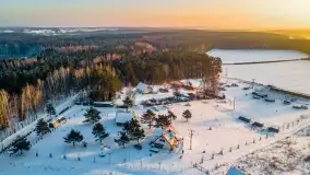 Grudniowy zachód słońca nad jeziorem Dargin, Nowy Harsz - zdjęcie 20