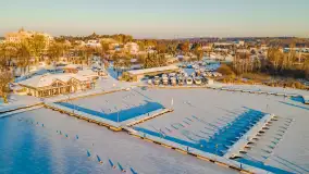 Zimowy wschód słońca w PTTK Wilkasy nad jeziorem Niegocin - zdjęcie 11