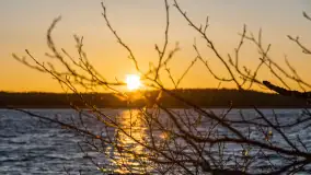 Zachód słońca nad jeziorem Kirsajty, luty 2023 r. - zdjęcie 29