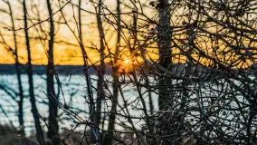 Zachód słońca nad jeziorem Kirsajty, luty 2023 r. - zdjęcie 24