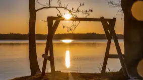 Zachód słońca nad jeziorem Mamry, luty 2023 r. - zdjęcie 31