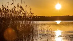 Zachód słońca nad jeziorem Mamry, luty 2023 r. - zdjęcie 15