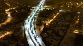 Nocne Giżycko z lotu ptaka, marzec 2023 r. - zdjęcie 4