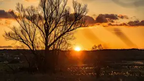 Zachód słońca nad rzeką Guber, kwiecień 2023 r. - zdjęcie 42