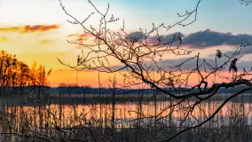 Zachód słońca nad jeziorem Dejguny, Lisi Ogon, kwiecień 2023 r. - zdjęcie 17