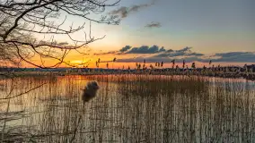 Zachód słońca nad jeziorem Dejguny, Lisi Ogon, kwiecień 2023 r. - zdjęcie 39