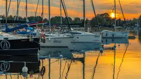 Zachód słońca nad jeziorem Bocznym w Rydzewie - zdjęcie 18