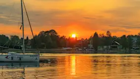 Zachód słońca nad jeziorem Bocznym w Rydzewie - zdjęcie 24