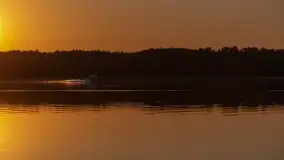 Zachód słońca nad jeziorem Kisajno widziany z dawnego Almaturu - zdjęcie 24