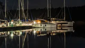 Nocne zdjęcia portu Łabędzi Ostrów, lipiec 2023 r. - zdjęcie 36