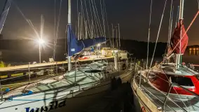 Nocne zdjęcia portu Łabędzi Ostrów, lipiec 2023 r. - zdjęcie 9