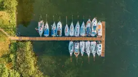 Wschód słońca nad jeziorem Mamry, Stanica Wodna Kietlice, sierpień 2023 r. - zdjęcie 33