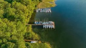 Wschód słońca nad jeziorem Mamry, Stanica Wodna Kietlice, sierpień 2023 r. - zdjęcie 21