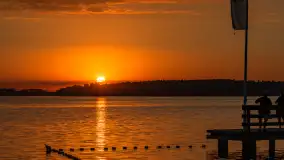 Zachód słońca nad jeziorem Święcajty, sierpień 2023 r. - zdjęcie 6