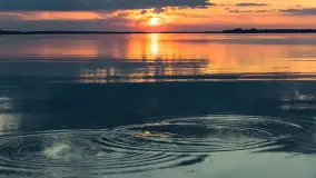 Zachód słońca, jezioro Dargin i wyspa Poganckie Kępy - zdjęcie 18