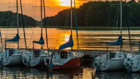 Zachód słońca nad jeziorem Kisajno, wrzesień 2023 r. - zdjęcie 7