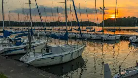 Zachód słońca nad jeziorem Kisajno, wrzesień 2023 r. - zdjęcie 6