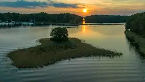 Zachód słońca nad jeziorem Kisajno, wrzesień 2023 r. - zdjęcie 10