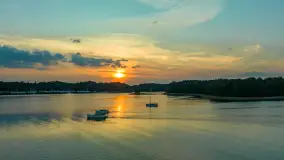 Zachód słońca nad jeziorem Kisajno, wrzesień 2023 r. - zdjęcie 13