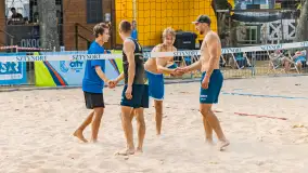 Otwarte Mistrzostwa Węgorzewa w Siatkówce Plażowej Mężczyzn - Sztynort 2023 - zdjęcie 7