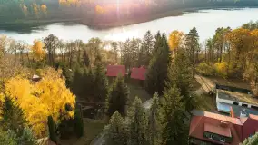 Kisajno, Piękna Góra i Łabędzi Ostrów w jesiennych kolorach z lotu ptaka - zdjęcie 44