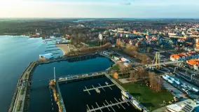 Ekomarina Giżycko i Niegocin przed zachodem słońca, listopad 2023 r. - zdjęcie 25