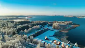 Zimowe Mazury nad jeziorem Święcajty w Ogonkach, listopad 2023 r. - zdjęcie 17