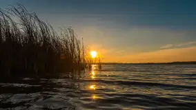 Zachód nad jeziorem Niegocin, listopad 2023 r. - zdjęcie 1