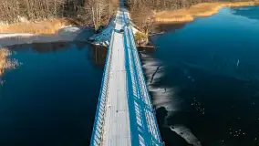 Most Sztynorcki, jeziora Dargin i Kirsajty w zimowej odsłonie, listopad 2023 r. - zdjęcie 5