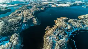 Jeszcze raz zima z drona nad Kisajnem i Święcajtami, listopad 2023 r. - zdjęcie 7