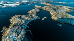 Jeszcze raz zima z drona nad Kisajnem i Święcajtami, listopad 2023 r. - zdjęcie 9