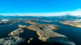 Jeszcze raz zima z drona nad Kisajnem i Święcajtami, listopad 2023 r. - zdjęcie 4