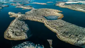 Jeszcze raz zima z drona nad Kisajnem i Święcajtami, listopad 2023 r. - zdjęcie 12