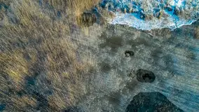 Jeszcze raz zima z drona nad Kisajnem i Święcajtami, listopad 2023 r. - zdjęcie 23